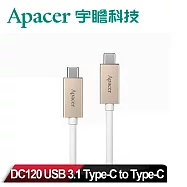 【Apacer宇瞻】 DC120 USB3.1 Type-C to Type-C 傳輸線 (1m)