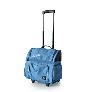 【安琪圈圈】多功能雙輪寵物拉桿箱淺藍色