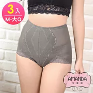 AMANDA艾曼達 包臀內褲 嫘縈纖維竹炭棉底褲(M-XL 3件)M-深色x3