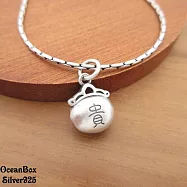 有聲音。立體仿古拉絲富貴錢包鈴鐺設計925純銀單墜.單墜價格單墜(不含鍊)