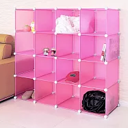 【H&R安室家】16格無門收納櫃-12吋百變收納櫃/組合櫃-HP58甜心粉