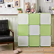 【H&R安室家】9格9門收納櫃百變組合櫃-HP59A清新綠