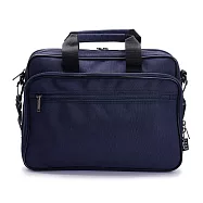 AOU微笑旅行 台灣製質感電腦公事包 單肩包 商務筆電多層式12.5-14 吋適用 03-025B藍色