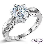 【WINGS】1.5克拉八心八箭戒指《永恆之約》|閃耀擬真鑽 浪漫定情款 7號