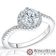 【WINGS】一克拉八心八箭戒指《華爾滋》|主鑽光環 閃耀擬真鑽 5號
