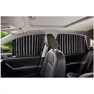 磁吸滑軌汽車窗簾遮陽簾(前排2入+後排2入共4入) 高貴黑