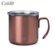 【Caldo卡朵生活】Loft復古簡約304不鏽鋼附蓋馬克杯400ml 玫瑰金