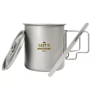【BEST Ti】純鈦馬克杯-鈦杯-425ml-附杯蓋&收納袋
