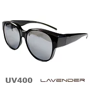 Lavender-偏光套鏡-韓版網紅款-亮黑白水銀-9437-近視/老花可戴