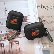 INJOYmall for AirPods Pro 優雅山茶花 保護套 TPU收納盒 附掛勾