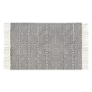 【巴芙洛】北歐風格棉絨編織長地墊60x90cm(地毯/踏墊/地墊/門口墊/棉質地墊)三角回形60x90cm