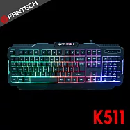 FANTECH K511 混光多彩燈效薄膜電競鍵盤