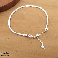 閃耀立體滿天星925純銀手鍊.小手圍.可調長短手鍊