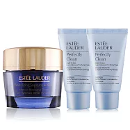 ESTEE LAUDER雅詩蘭黛 年輕肌密無敵晚霜+雙效淨化潔面乳潔顏保養組-公司貨