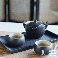 【陸寶LOHAS】陶然蓋碗茶器組 黑色仿石釉 內膽透明光滑釉 適合泡各茶品