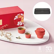 【陸寶LOHAS】花好月圓闔家歡 一壺兩杯一托 傳遞美好之意 珍惜相聚時光 宮牆紅