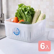《真心良品》沃爾9號濾水保鮮盒(寬型4.6L)-6入組