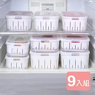 《真心良品》沃爾豪華組濾水保鮮盒-9入組