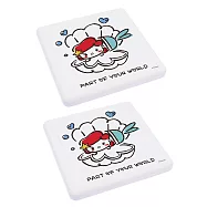 [迪士尼] Tsum系列珪藻土杯墊-兩入一組 - 多款可選 (10x10x0.9cm)愛莉兒