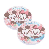 [迪士尼]迪士尼櫻花款系列杯墊 - 圓款/方款 - 同款兩入一組 - 多款可選 (10x10x0.9cm)恩愛款(圓)