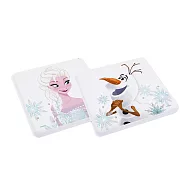 [迪士尼] 冰雪奇緣1系列 珪藻土杯墊 - 方款 - 兩入一組 - 多款可選 (10x10x0.9cm)雪花對視