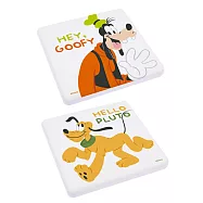 [迪士尼] 米奇家族系列 珪藻土杯墊 - 兩入一組 - 多款可選 (10x10x0.9cm)布魯托&高飛