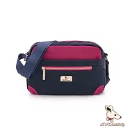 B.S.D.S冰山袋鼠 - 雙色聖代 - 玩色實搭圓角造型斜背包【F2507-BP】 藏青莓