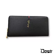 Desir男士超大容量織帶多功能手機錢包黑色