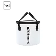 Seoul house 戶外PVC加大便攜折疊收納水桶 清新白
