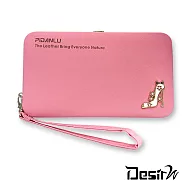 DesirW新款韓版大容量手機錢包長夾粉