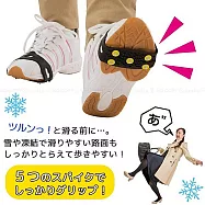 日本NEEDS通用滑雪地防滑鞋套防滑釘鞋針鞋冰爪防滑鞋爪677806簡単装着雪上スパイク 適北海道阿爾卑斯山登山划雪