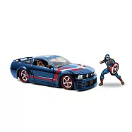 Marvel 1:24合金車+美國隊長公仔