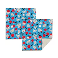 日本 +ima有機棉方巾〈吃貨系列〉樹獺x蘋果二入組