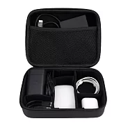 Jokitech 3C線材收納盒 電腦周邊配件收納包 軟硬殼PU材質 玩具收納 釣具零件收納 充電線充電頭收納盒 萬用收納包 黑色