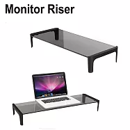 【Winpeak】玻璃螢幕架 電腦螢幕架 液晶螢幕架 螢幕增高架 鍵盤收納架 桌上收納 黑色