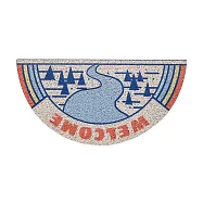 【巴芙洛】日系戀家半圓絲圈門口防滑地墊-45x90cm-河流絲圈地墊