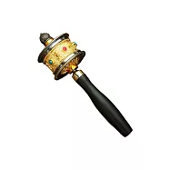 十相自在-合金雙軸承靜音六字真言手搖轉經輪金色