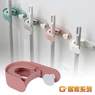 G+居家 2入組 無痕貼二用掛勾架 (免釘/免打孔/壁貼式)粉紅