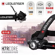 德國LED LENSER H7R core充電式伸縮調焦頭燈