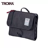 德國TROIKA商務品味防水盥洗包多功能包BBG55/GY換洗包(附掛勾)化妝包 適出國外出差旅行健身泡溫泉