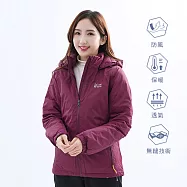 【遊遍天下】女款防風透濕保暖無車縫羽絨外套(GJ22008)L酒紅