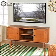 E-home Stin斯汀二空雙門多媒體收納電視櫃-兩色可選原木色