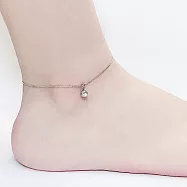 [SW 歐洲百年品牌訂製水晶] Snatch X MINIMENT迷你們 幸運水晶鋼腳鍊 - 1.經典白水晶 (四月幸運色)