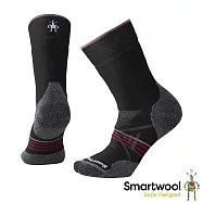 Smartwool 女 PhD戶外中級減震中長襪 M黑/酒紅