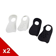 糊塗鞋匠 優質鞋材 H01 TPR塑形足弓七分墊 2雙 A02黑M