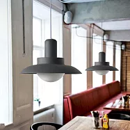 H&R安室家 39x16cm大款 LED北歐吊燈 ZA0109黑色