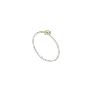 [SW 歐洲百年品牌訂製水晶] Snatch X MINIMENT迷你們 幸運水晶純鋼戒指 - 鋼色 6.風之女神綠(八月幸運色) - 2XL 2.5號(內徑 1.35cm)