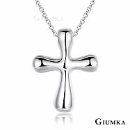 GIUMKA十字架項鍊鎖骨鍊女短鍊美麗聖潔925純銀墜鍊MNS05001銀色款40cm銀色款