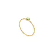 [SW 歐洲百年品牌訂製水晶] Snatch X MINIMENT迷你們 幸運水晶純鋼戒指 - 金色 6.風之女神綠(八月幸運色) - 2XL 2.5號(內徑 1.35cm)