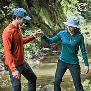 ADISI 女半門襟智能纖維超輕速乾長袖POLO衫AL2021042 (S-2XL) (PP紗 導溼快乾 排汗保暖 登山服)2XL水手藍